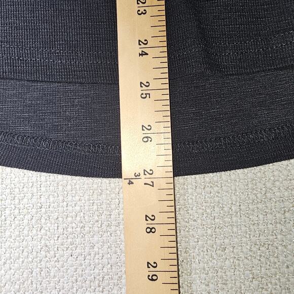 Womens Black Textured Raw Hem 3 Button Rounded Hem Shirt Top Size Large - Picture 5 of 10